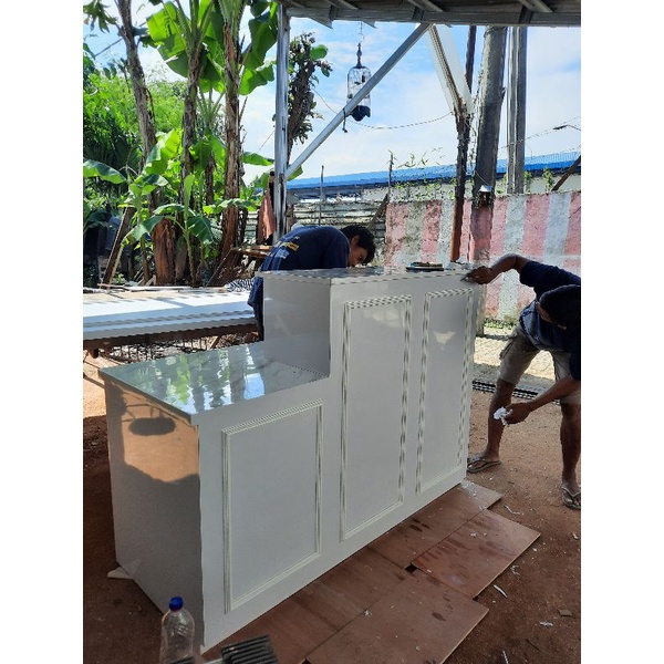 Meja resepsionis meja kerja hpl duco set