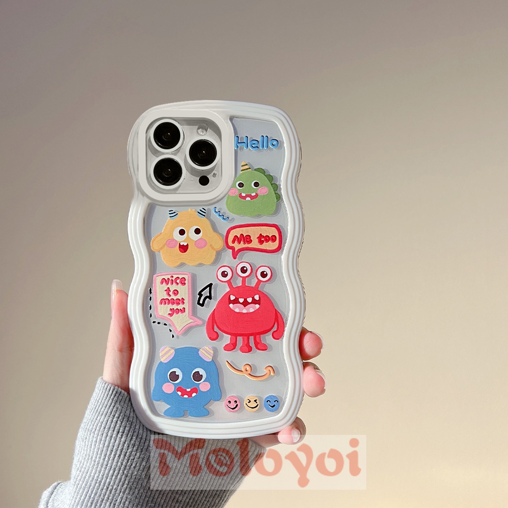 Soft Case Motif Kartun Monster Kecil Untuk IPhone 11 14 13 12 Pro MAX 7 8 14 6 6s Plus 14 Plus 7 Plus XR X XS MAX SE 2020