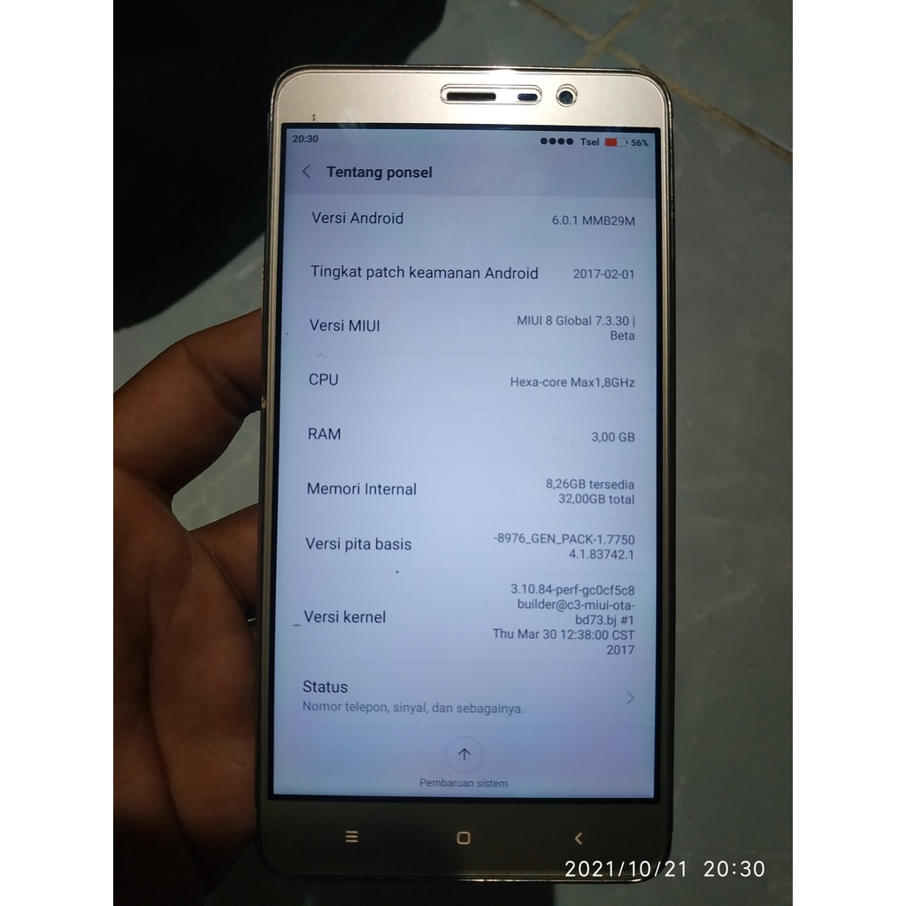 REDMI NOTE 3 PRO RAM 3/32 BEKAS