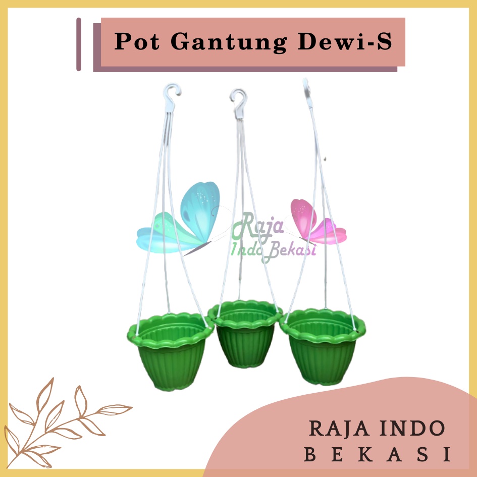 Pot Gantung Dewi S Hijau Pot Gantung Renda 20 Putih Pot Bunga Gantung Murah Grosir Unik Plastik Putih