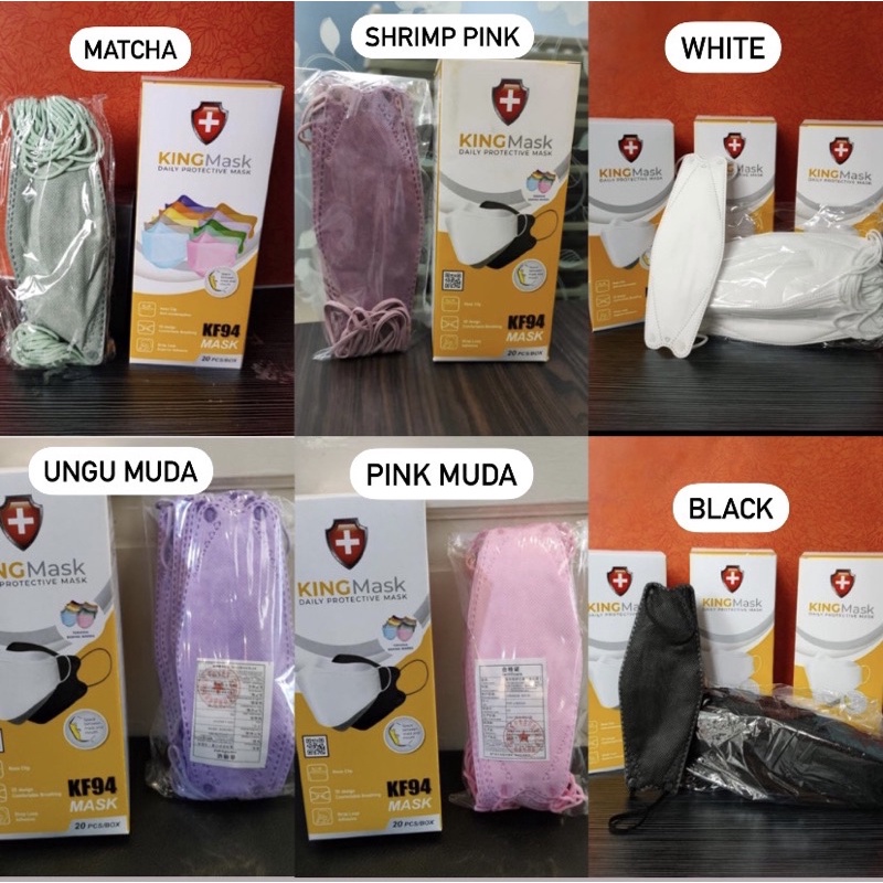 MASKER KF94 KING MASK 4 PLY ISI 20pcs KEMENKES ORIGINAL