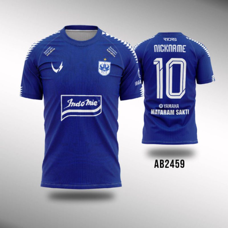 Kaos Jersey PSIS Semarang Home 2022 - 2023 sepakbola futsal terbaru AB2459 Biru Custom Fullprint