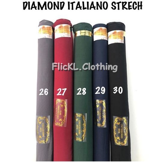 Bahan Kain Diamond Italiano Stretch Jilbab Hijab Pashmina Gamis Muslim Rollan