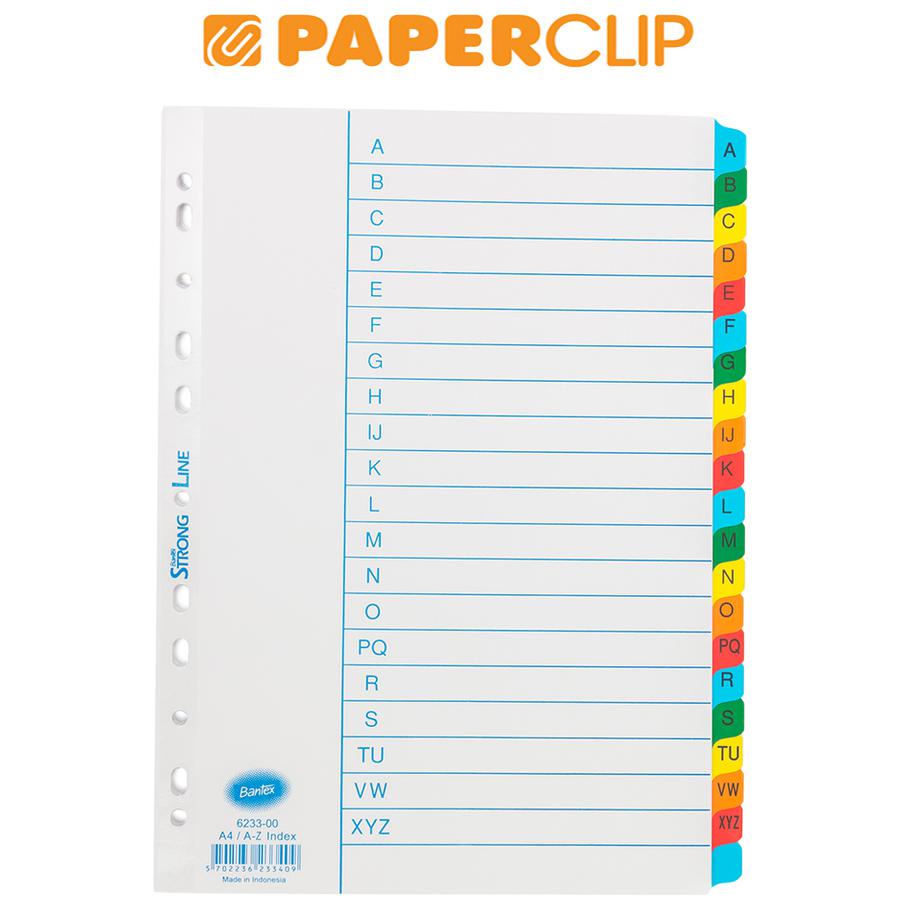 

PEMBATAS FILE / DEVIDER BANTEX 6233 A4 A-Z