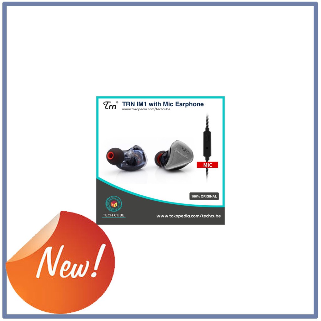 Terlaris TRN IM1 with MIC Hybrid Earphone 1BA 1DD Alt TRN V80 TRN V20 Elegan