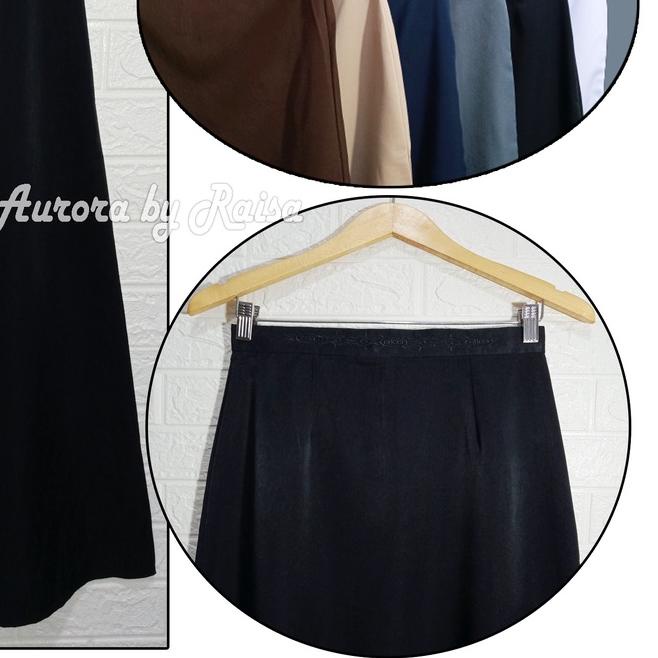 Rok span panjang - Rok line A hitam - Rok span - Rok kerja wanita - Rok model A - Rok jumbo - Rok te