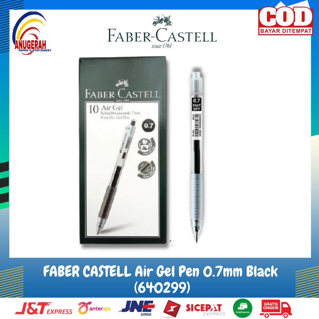 

Faber Castell Air Gel Pen 0.7 mm Hitam 640299 (PCS)