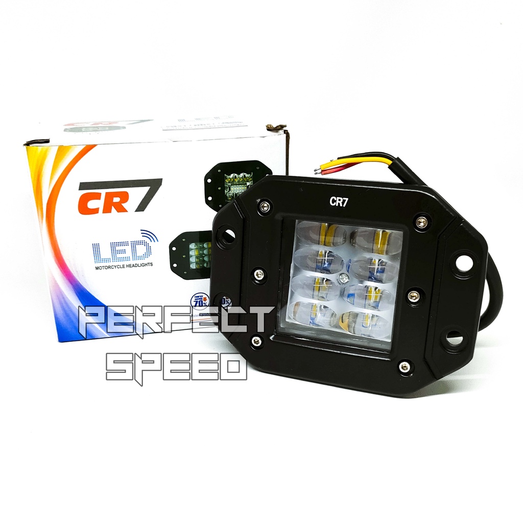 LAMPU TEMBAK 8 MATA LENSA LED UNTUK REFLEKTOR CRF / KLX / KTM / BF / BUMPER MOBIL