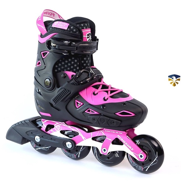 Sepatu Roda Anak Inline Skate Pemula Flying Eagle S9 Pink
