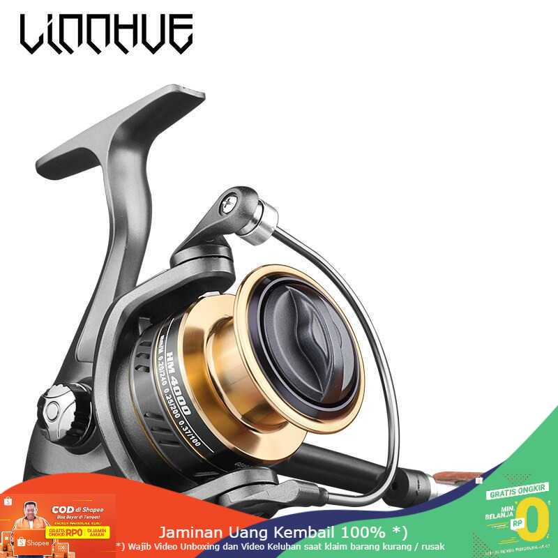 (BISA COD) RVOSTR LINNHUE HM Series Reel Pancing Fishing Reel 5.2:1 Gear Ratio 8Kg