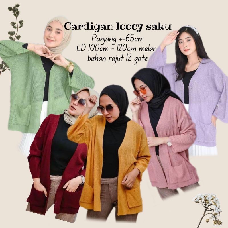 cardi loocy rajut oversize premium