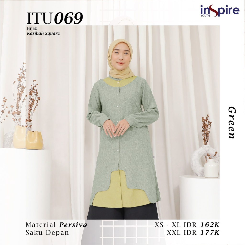 Inspire ITU 69 Tunik wanita Bahan Persiva Atasan muslimah terbaru baju remaja masakini