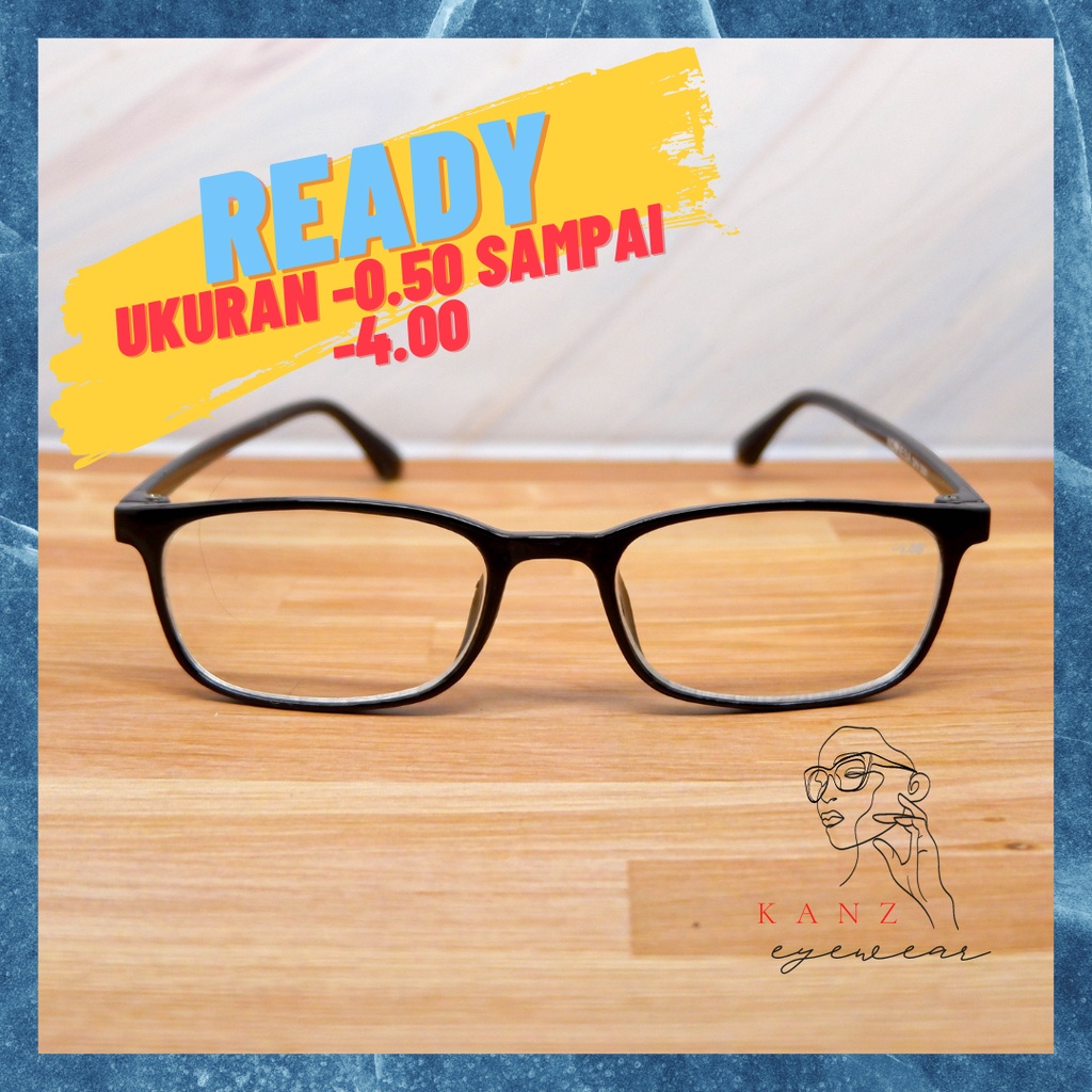 Kacamata Minus Frame Kotak Pria Wanita Kecil Untuk Wajah Oval Import Korean Style