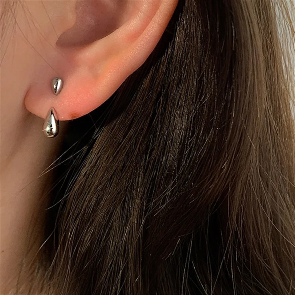 【COD Tangding】INS Water Drop Earrings Simple Small Tears Beads Earstuds Fashion Accessories Jewelry