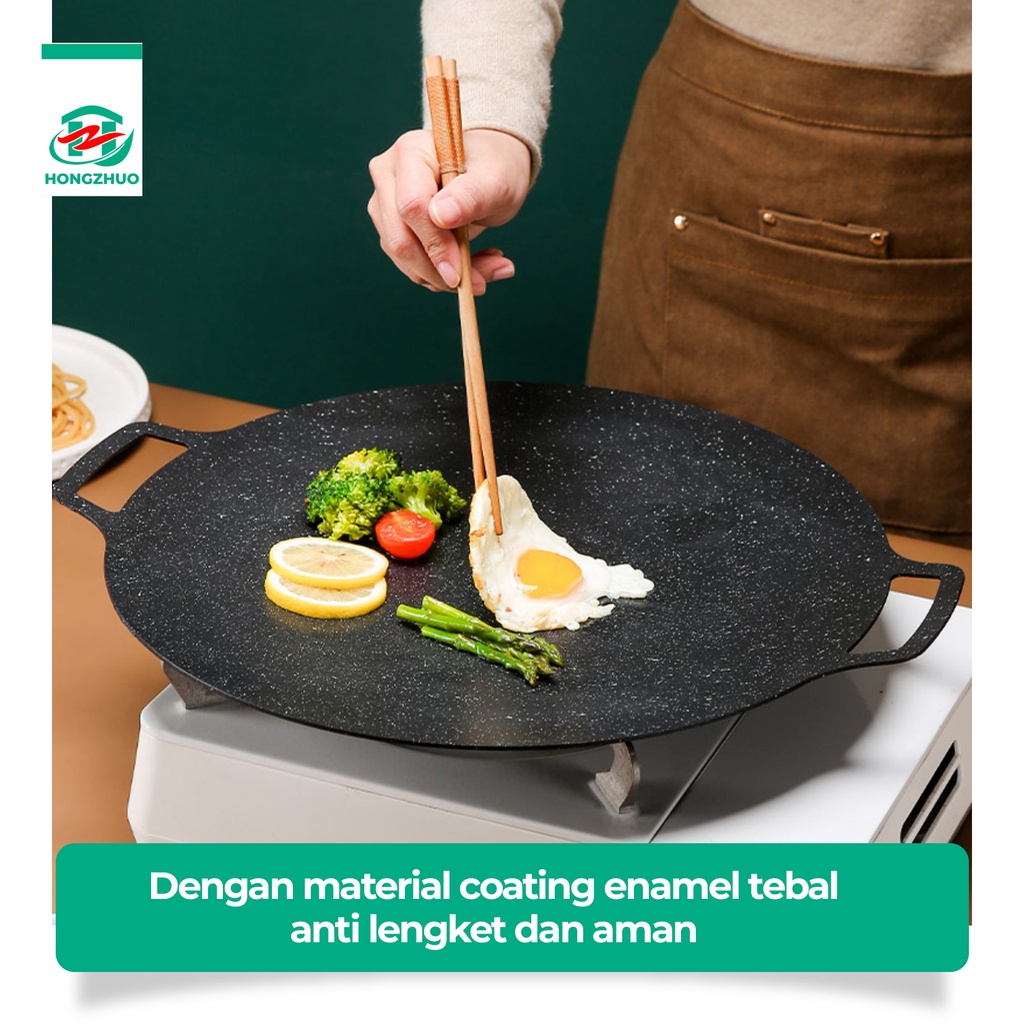 BIG SALE Hongzhuo Alumunium Alat pemanggang / Tempat pemanggang bulat BBQ Piring pemanggang diameter