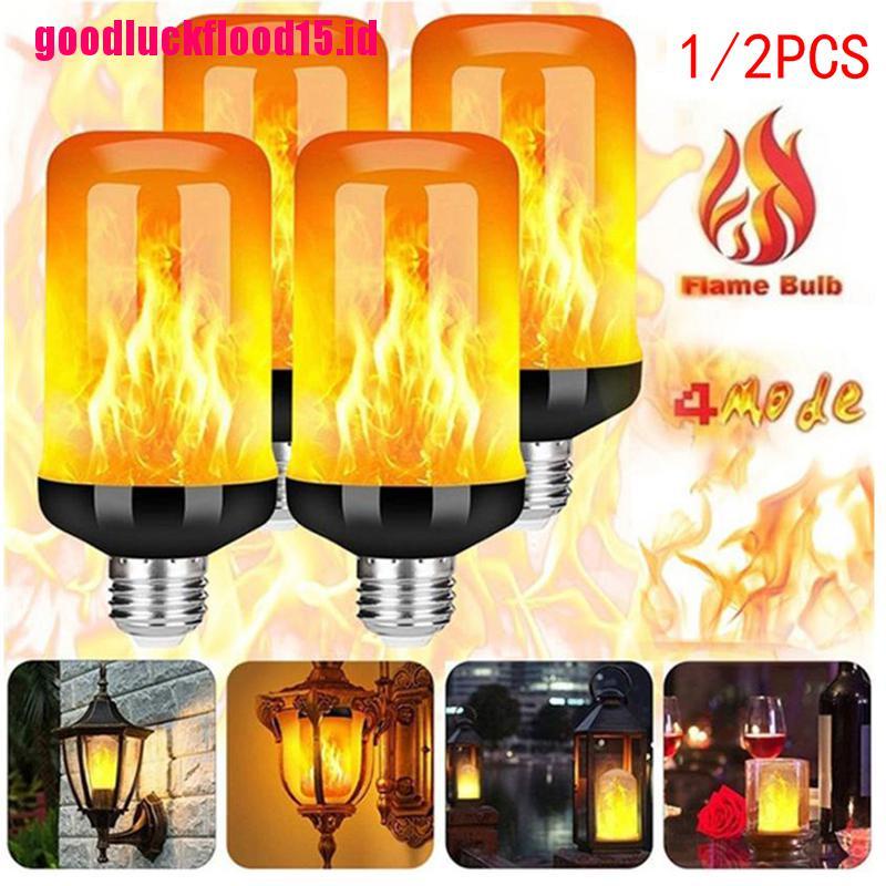 {LUCKID}1/2Pack LED Flame Effect Fire Light Bulbs 4 Modes Flickering Effect Lighting