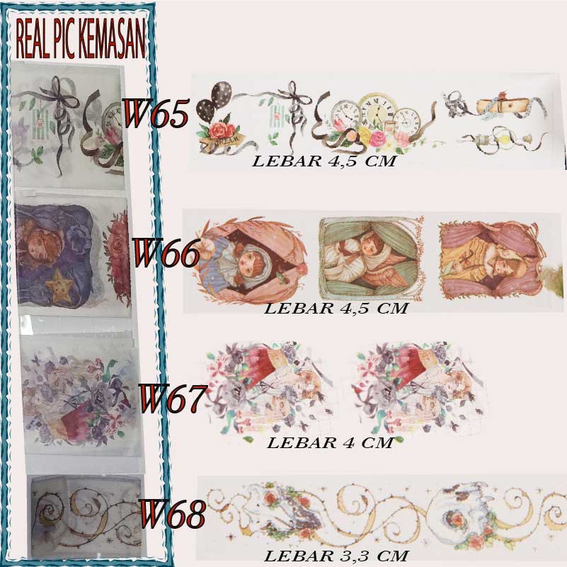 

WASHITAPE Sample vintage Series Scrapbook Bujo Boyolali masking tape sample Washi tape karakter 20cm