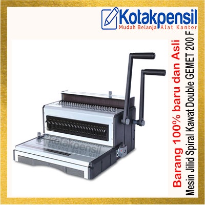 

Mesin Jilid / Binding Machine Kawat Double GEMET 200 F|Mesin jilid spiral kawat F4|Mesin jilid Spiral