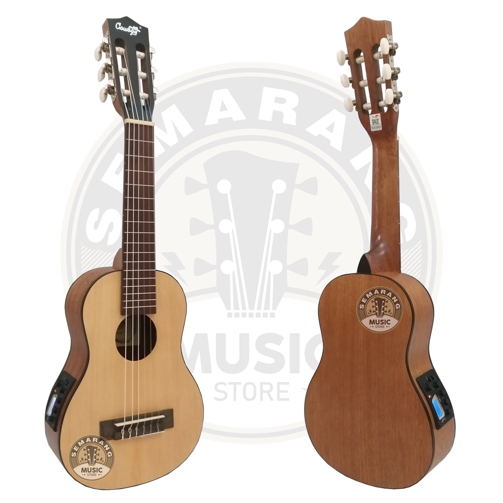 ORIGINAL!!! Guitalele Elektrik Import Merk Cowboy GK-6 NA GK 6NS Equalizer Tuner Cowboy AW-1