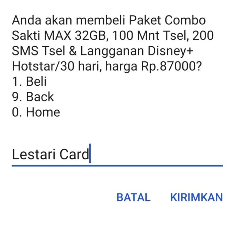 Kartu Perdana Combo Sakti