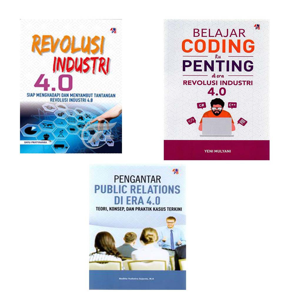 Buku Belajar Coding itu penting / Revolusi Industri 4.0 / Pengantar Public Relation 4.5