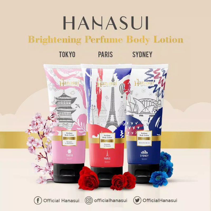 perfume body lotion hanasui