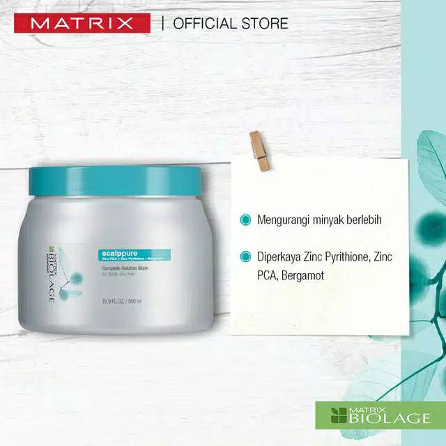 MATRIX MASKER RAMBUT Biolage Scalppure Complete Solution Mask 500 ML UNTUK RAMBUT GATAL BERKETOMBE