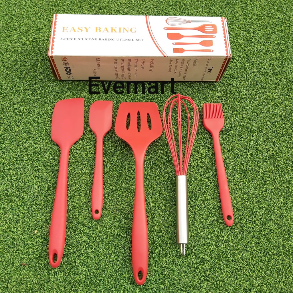 Spatula Silikon Set Baking Utensil 5pcs