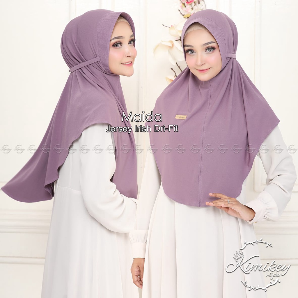 Kimikey Maida Hijab Instant Jersey Irish Dri-Fit Daily Jilbab Pet Tali