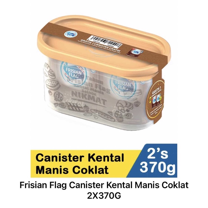 

Frisian Flah Canister Kental Manis Chokelat/Putih 2x370 gr