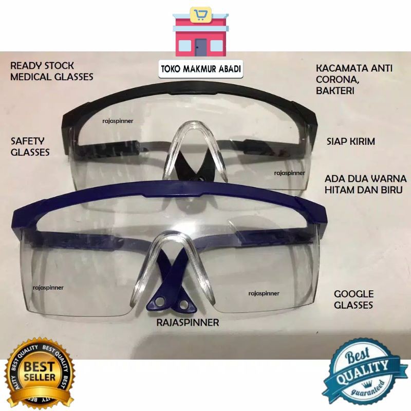 Kacamata APD Bening UV | Kacamata Safety Gogles Clear