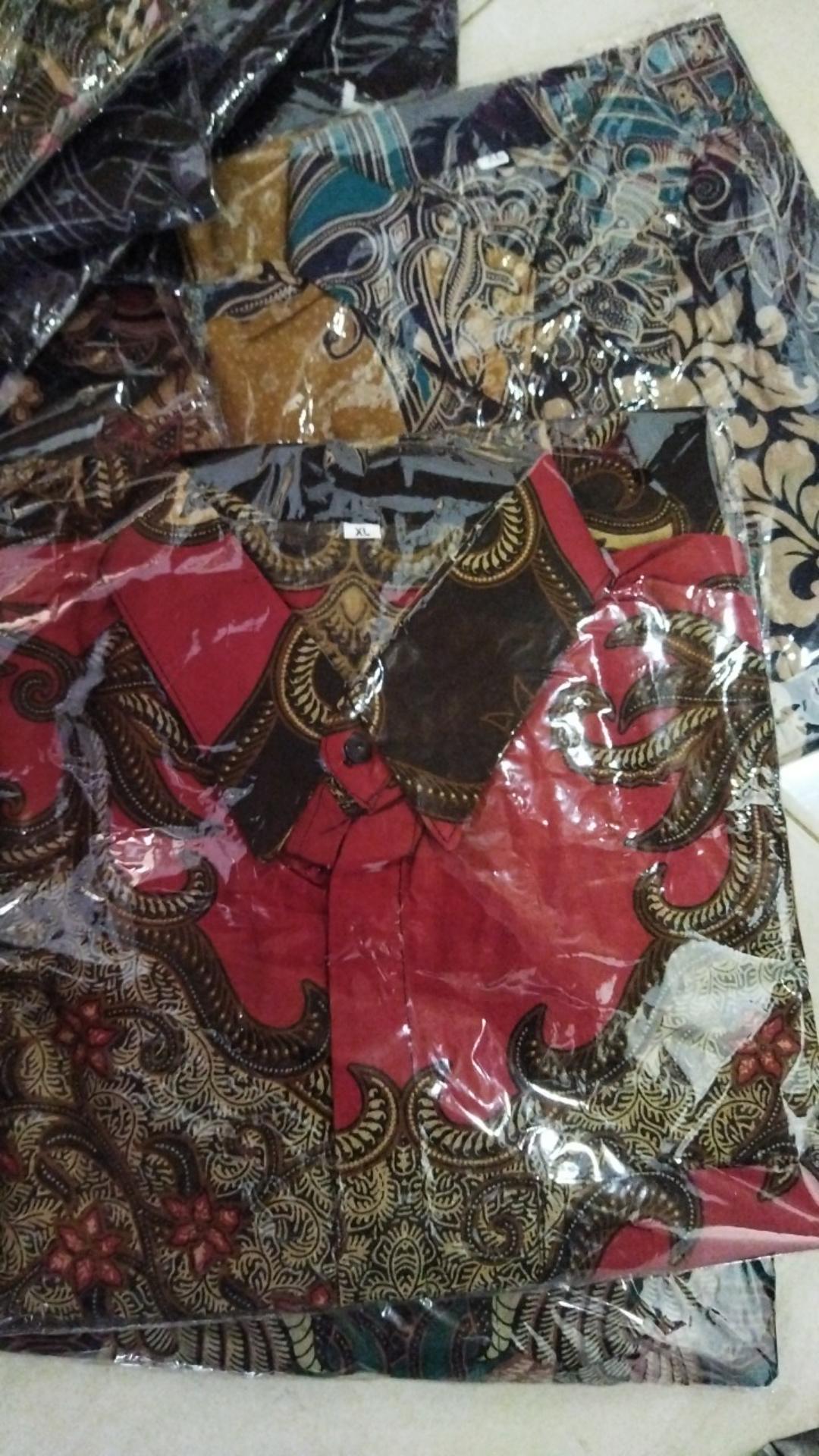 Baju Batik Pria Slimfit Big Size M L Xl Xxl Atasan Kemeja Batik Lengan Panjang