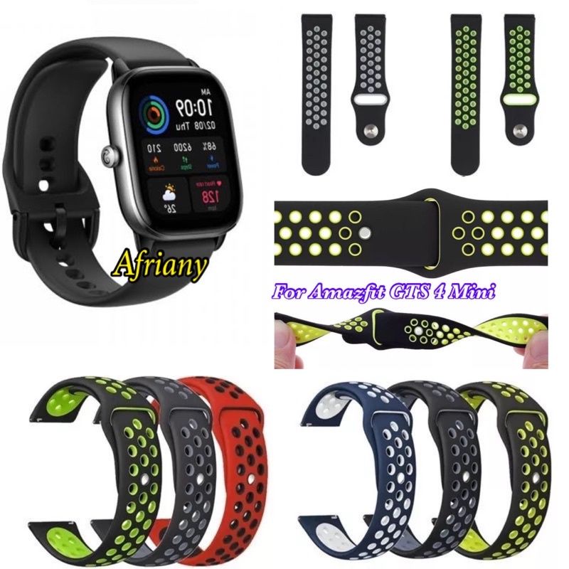 Tali Jam Strap Amazfit GTS 4 / GTS 4 Mini - Nike Rubber Silikon Sporty