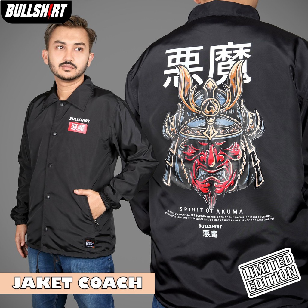 (PREMIUM) JAKET COACH WINDBREAKER  (TASLAN / BOMBER / PARASUT / BIKER) WATERPROOF BULLSHIRT