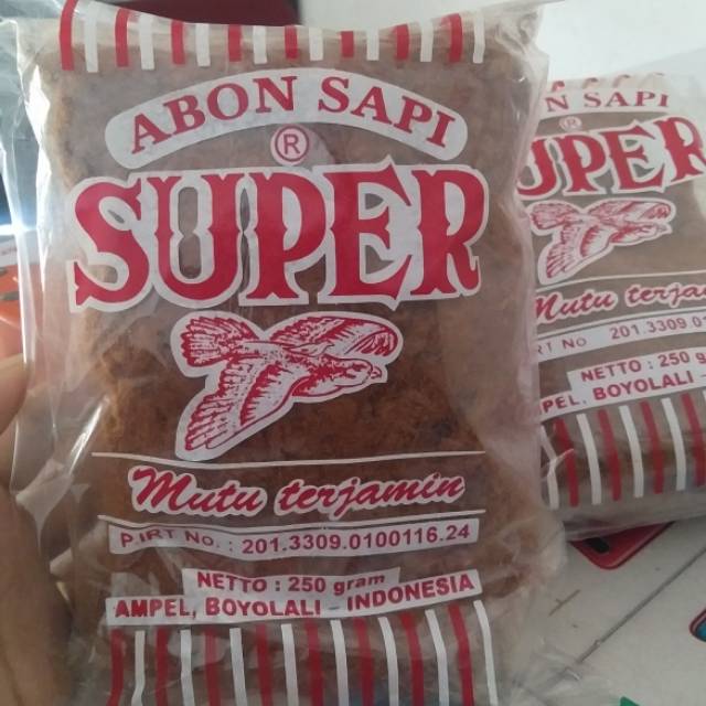 

ABON SAPI SUPER ASLI BOYOLALI MERK ELANG 250 GRAM