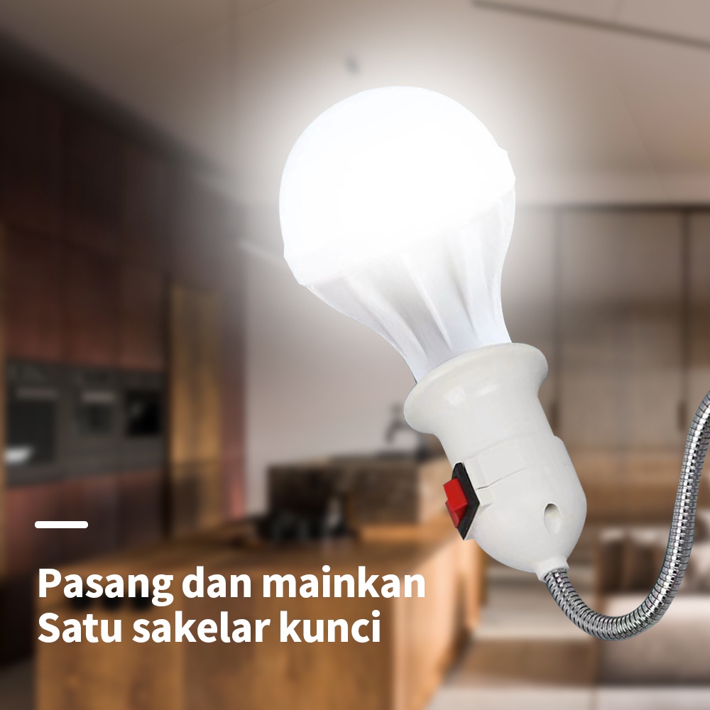 Kadonio lampu soket E27 universal converter soket colokan lampu selang dengan sakelar sekrup soket lampu dinding LED soket lampu