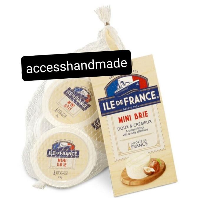 

Ile De France Mini Brie keju import Perancis IDF 5 x 25gr total 125gr