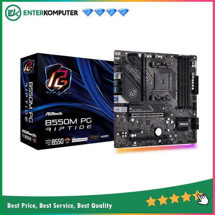 ASRock B550M PG Riptide (AM4, AMD Promontory B550, DDR4, USB3.2, SATA3)