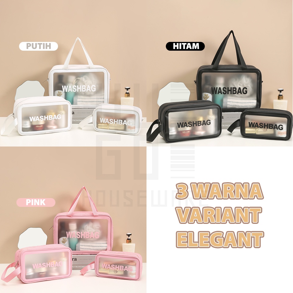 HUGO Tas Penyimpanan Kosmetik Makeup Aksesoris Serbaguna Tas Sabun Peralatan Mandi Washbag Anti Air Travel Pouch Portable