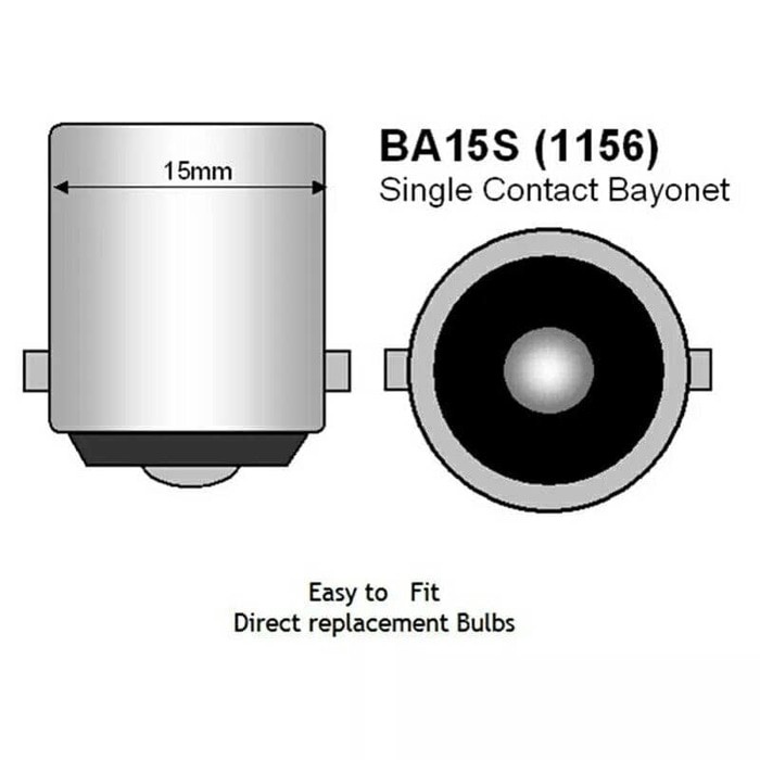 Lampu Mundur LED Focus Monster BA15S Bayonet 1 kaki Putih Super Bright Mobil 12pc LED