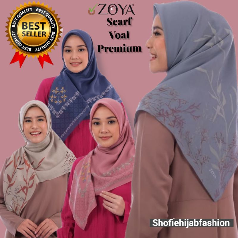 JILBAB SEGIEMPAT MOTIF ZOYA SCARF VOAL PREMIUM JILBAB SEGIEMPAT MOTIF SALE