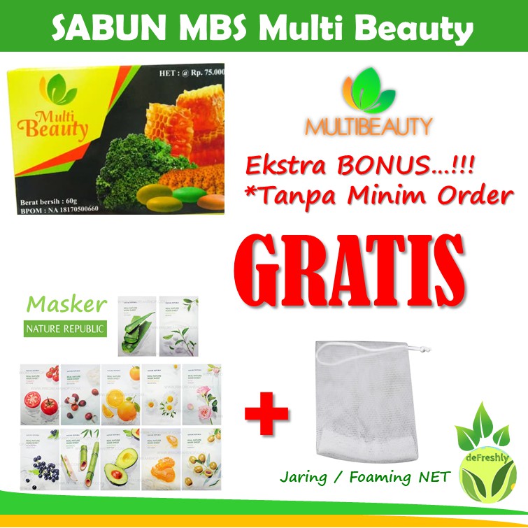 Sabun MBS Sabun Multi Beauty Soap Sabun Kecantikan Multibeauty EKSTRA BONUS ❤ ORIGINAL ❤
