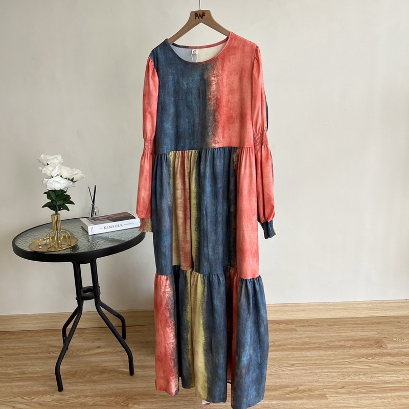 Rayna Dress / Baju Gamis Rainbow Wanita Import