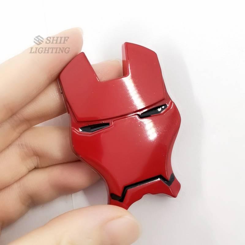 1 X 3D Metal Red Iron Man Logo Car Auto Motor Bike Avengers Iron Man Emblem Badge Sticker Decal