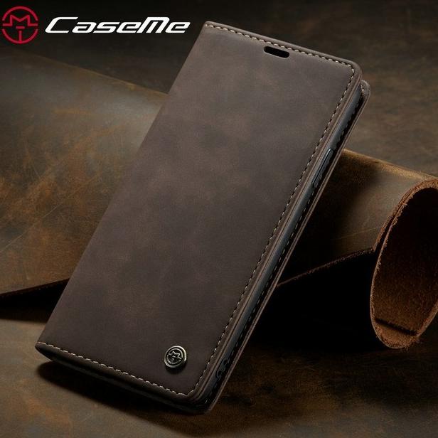 FLIP CASE SAMSUNG S10 / S10 PLUS ORIGINAL CASEME LEATHER WALLET S10 - COKELAT TUA, SAMSUNG S10PLUS