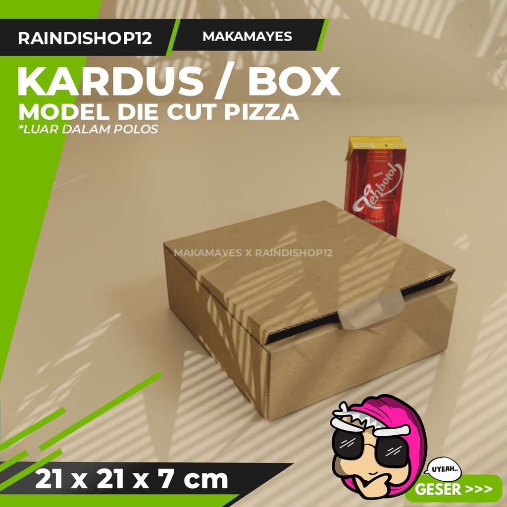 

(MIN 5 PCS) BOX 21 X 21 X 7 CM KARDUS DIE CUT PIZZA KEMASAN PACKAGING KADO