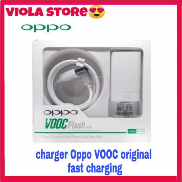 Charger Oppo VOOC Fast Charging 4A Original 100% - Charger Oppo F9 F3 plus F5 plus F1 plus .