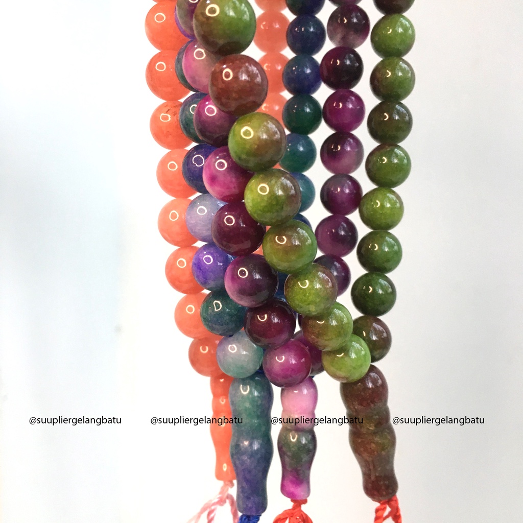 tasbih tangan batu alam 10mm 33 butir natural tasbeh akik kado sehat