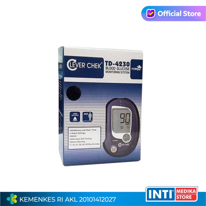Clever Chek - Alat Cek Gula Darah Td 4230 Blood Glucose Meter #98