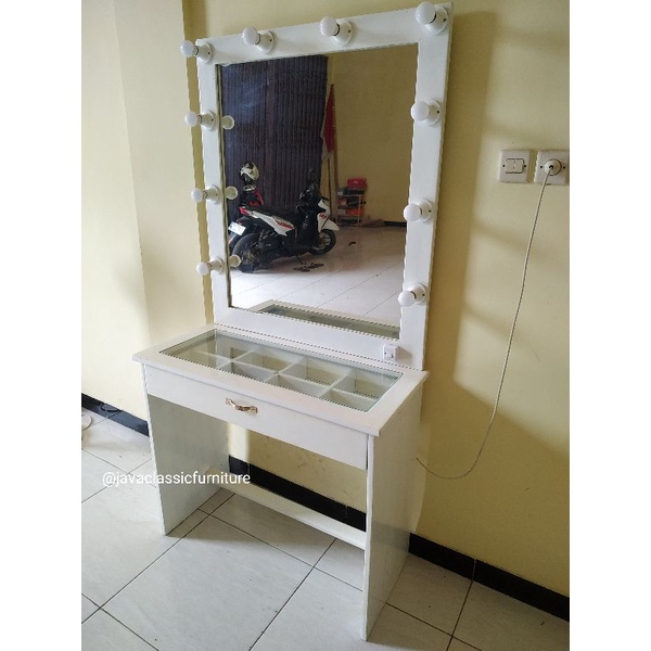 meja rias lampu cermin dinding tempel / tolet minimalis / meja rias gantung / meja rias minimalis murah / meja rias minimalis gantung-4